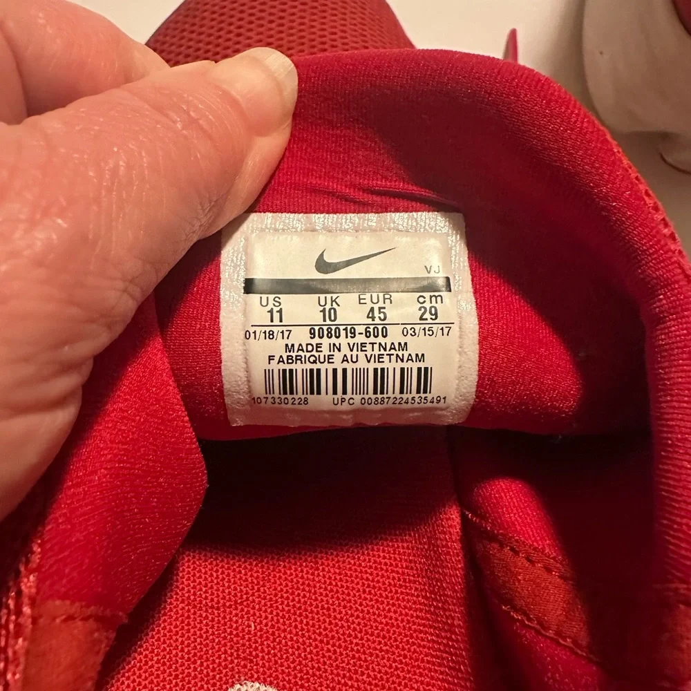 Nike Red Mesh Running Shoes with White Swoosh - Picture 5 of 5